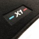 Custom-made BMW X1 U11 (2022-current) floor mats with embroidered logo