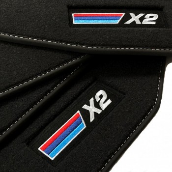 Velours Vloermatten met Logo voor BMW X2 U10 (2024-)