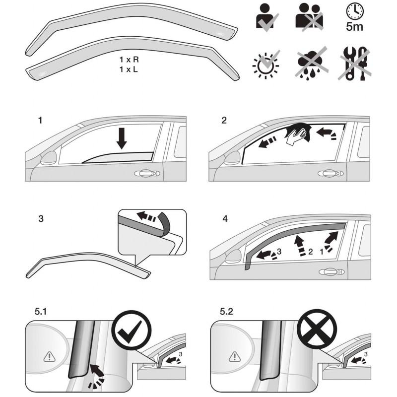 Fiat Punto 188 Restyling (2003 - 2010) windscreen wiper kit - Neovision®